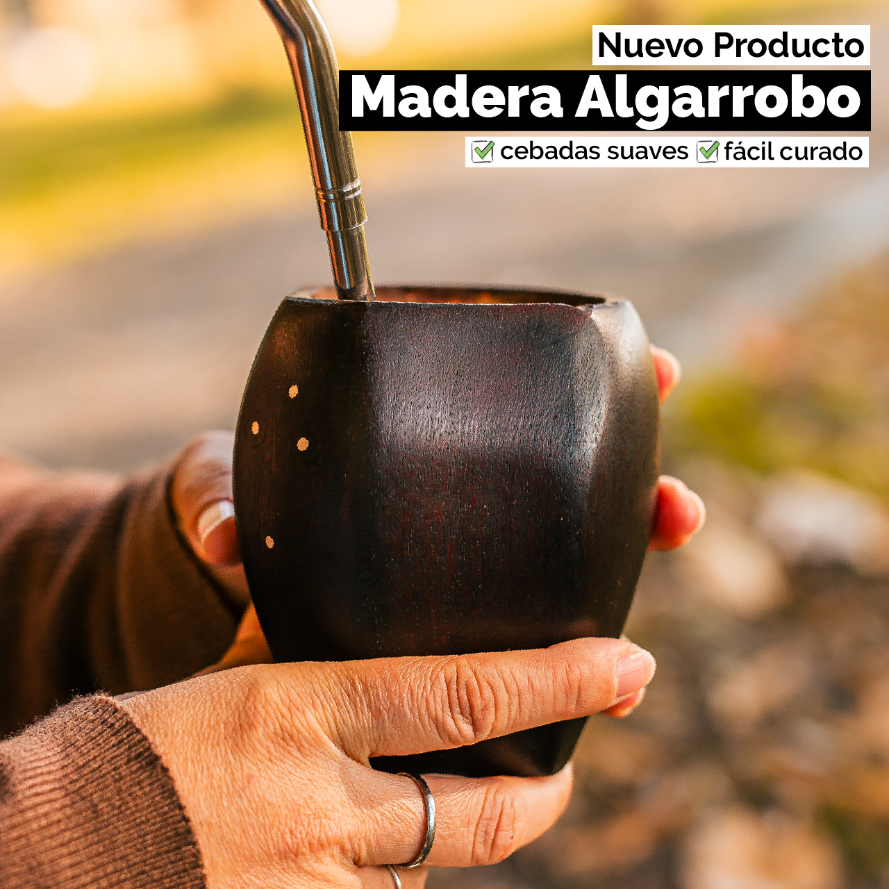 Mate Cruz Rupestre (Madera) - Rústico