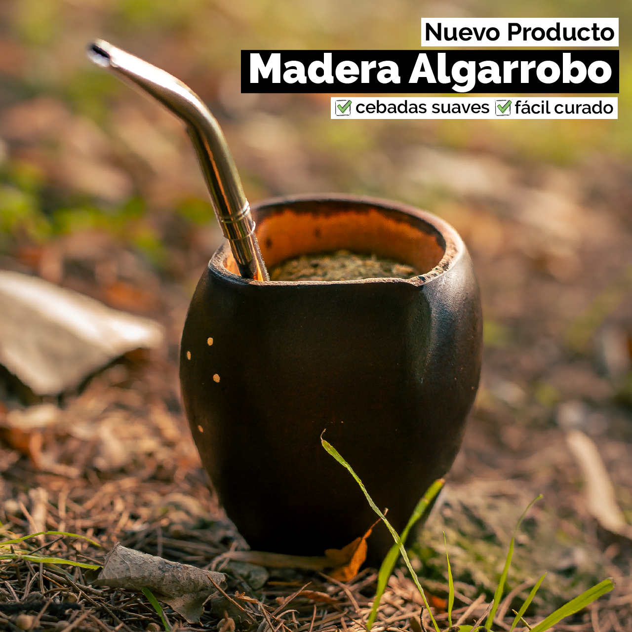 Mate Cruz Rupestre (Madera) - Rústico