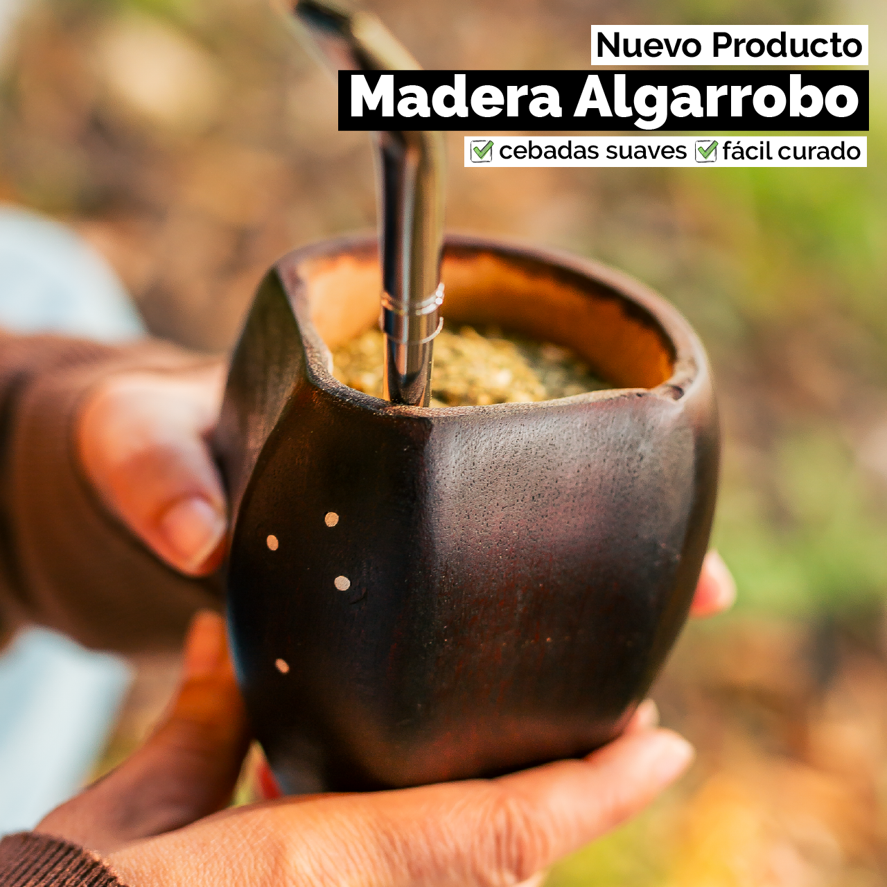 Mate Cruz Rupestre (Madera) - Rústico