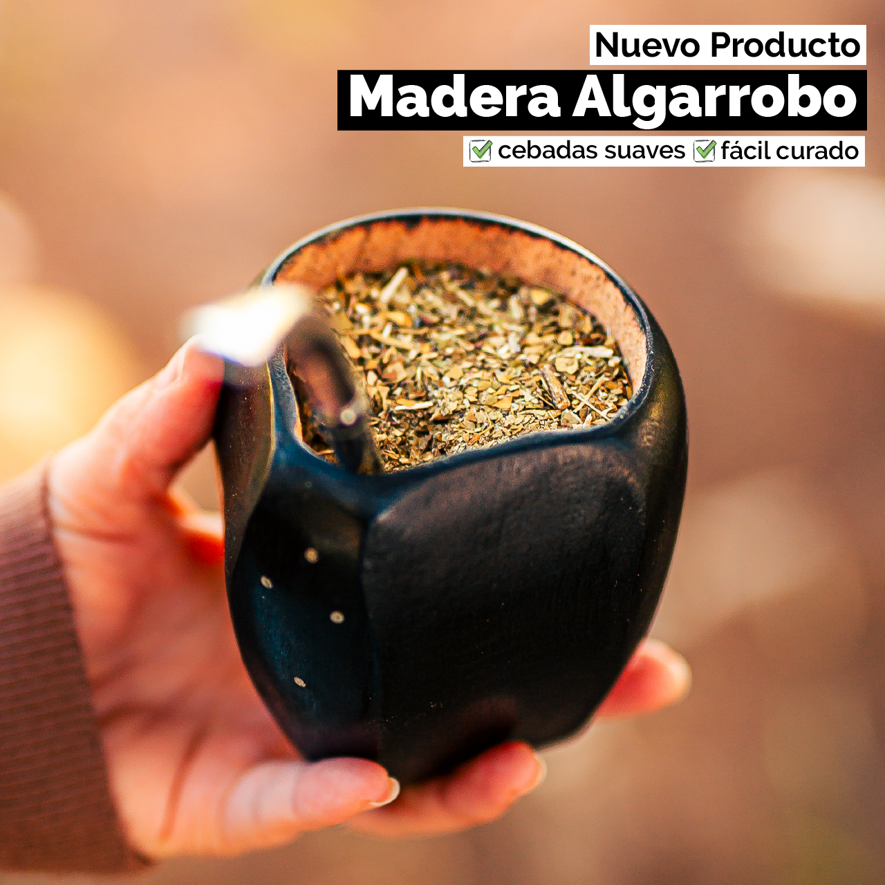Mate Cruz Rupestre (Madera) - Rústico