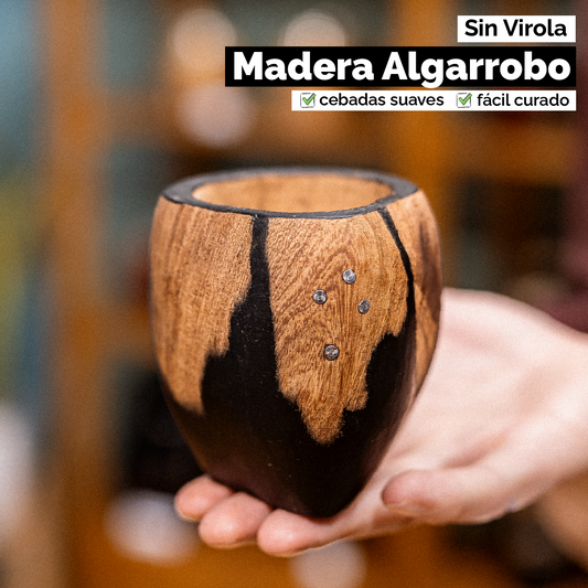 Mate Ranchero Cruz (Madera) - Negro