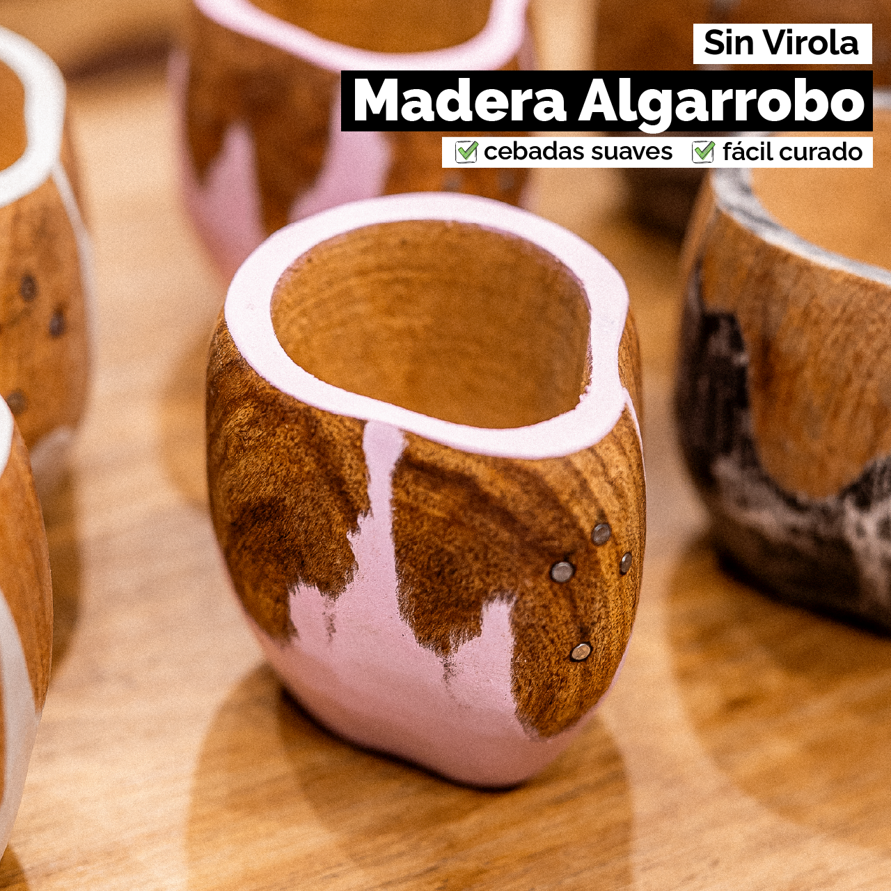 Mate Ranchero Cruz (Madera) - Rosa