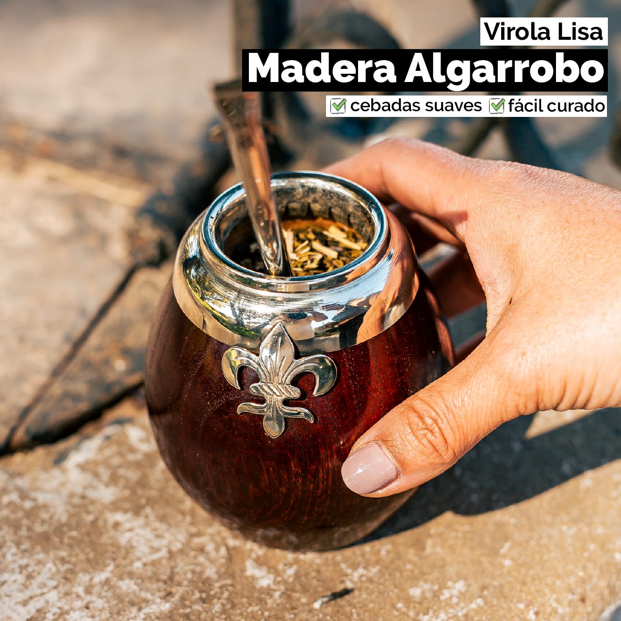 Mate Gota (Madera) - Virola Alpaca